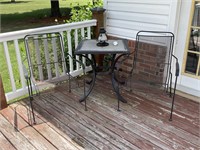 Mesh Iron Patio Chairs & Table