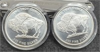 (2) Troy Oz. Silver Proof Rounds