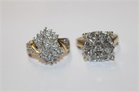 2 pc. Ladies 10k YG diamond rings