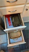 Two drawer lot of baskets
