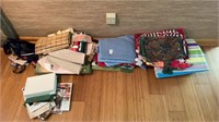 Floor lot of placemats, table cloths and other