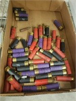 TRAY OF ASSORTED 12GA SHELLS, SOME SHOW WEAR