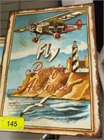 METAL FLY PACIFIC AIR SIGN 8X12