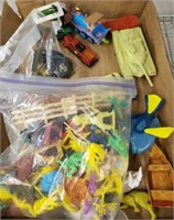 TRAY OF ASSORTED KIDS TOYS, SOME VINTAGE