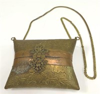 Vintage Brass and Copper Pillow Purse