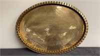 Large Etched Brass Serving Tray