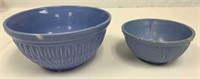 One Marked Pottery Bowl, One Unmarked Bowl