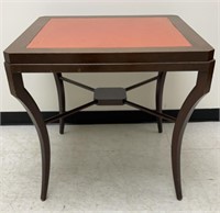 Leather-Top Game Table