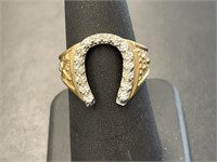 10 KT Diamond Horseshoe Ring