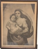 The Sistine Madonna Vintage Print