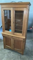 Vintage china hutch, 2 glass shelves