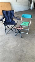 Camping Chairs & Stool -Qty 3