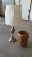 Lamp & Woven Basket