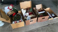 Christmas decorations, 3 boxes assorted
