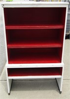 White & Red Bookshelf 52" T x 32" W x 16" D