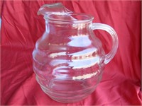 Clear Glass Pitcher 8 1/2" T