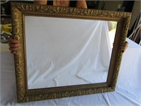 Ornate Wood Framed Mirror 29" x 24 1/2"