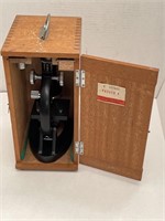 Lafayette Microscope in Custom Dove-Tailed Case