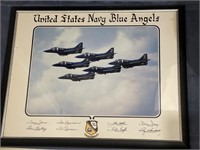 Rare Autographed Framed Blue Angels Picture
