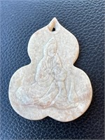 Fancy Carved Soapstone Pendant