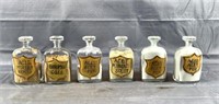 Lot of 6 Reproduction Apothecary Jars