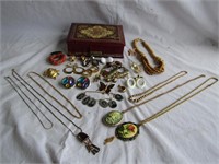 Lot of Costume Jewelry Earrings Are Clip On