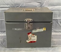 12.5x10x9" Metal Lock Box W/ Key
