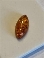 Apprx 6mm x 12mm Amber Marquis Cabochon