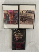 (3) Cassettes-Outlaws/38 Special/Charlie Daniels