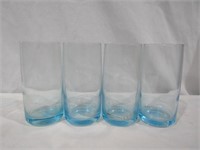 4 Blue Glasses 5 1/2" T