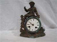 Brass Clock Doesn't Work Missing Pieces 9" T