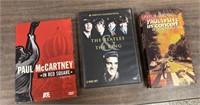 2 DVD’s 1 VHS PAUL MCCARTNEY & ELVIS OPEN