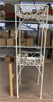 White Metal Plant Stand / NO SHIPPING