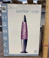 NEW ROUND THE HOUSE PEACE SPARKLE LAVA LAMP