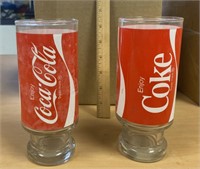 2 COCA- COLA GLASSES