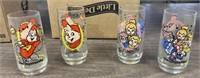 4 Chipmunks & Chipettes 1985 glasses