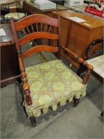 ANTIQUE PADDED ARM CHAIR
