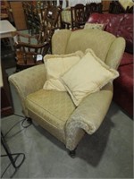 PADDED ARM CHAIR W/ PILLOWS