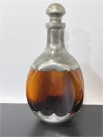 Royal Holland amber and pewter decanter