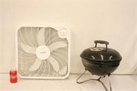 Small Grill & Box Fan ~ Both Used