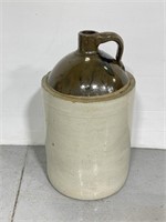 Large glazed ceramic whiskey jug