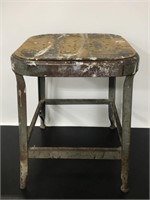 Vintage Metal and wooden small stool