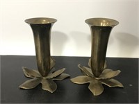 Andrea by Sadek bronze tapered candle holders