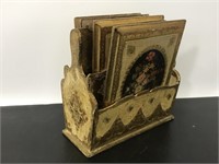 Made in Italy gold colored wooden frame holder