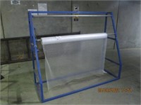 Steel framed bubble wrap derealing stand