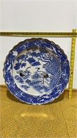 Japanese Porcelain Decorative Platter Blue & White