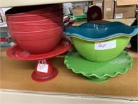 Lot of bowls and cake plates