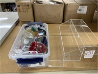 Clear organizer and miscellaneous items