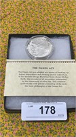 1975 Franklin Mint Silver  31 gr - The Dawes Act