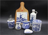 Holland-Themed Blue & White Jars & More